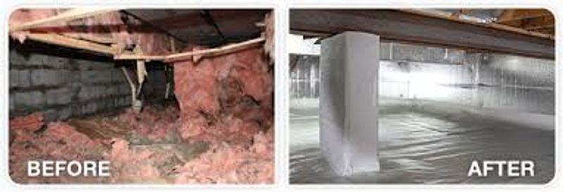 Before and After Crawl Space Repair and Waterproofing