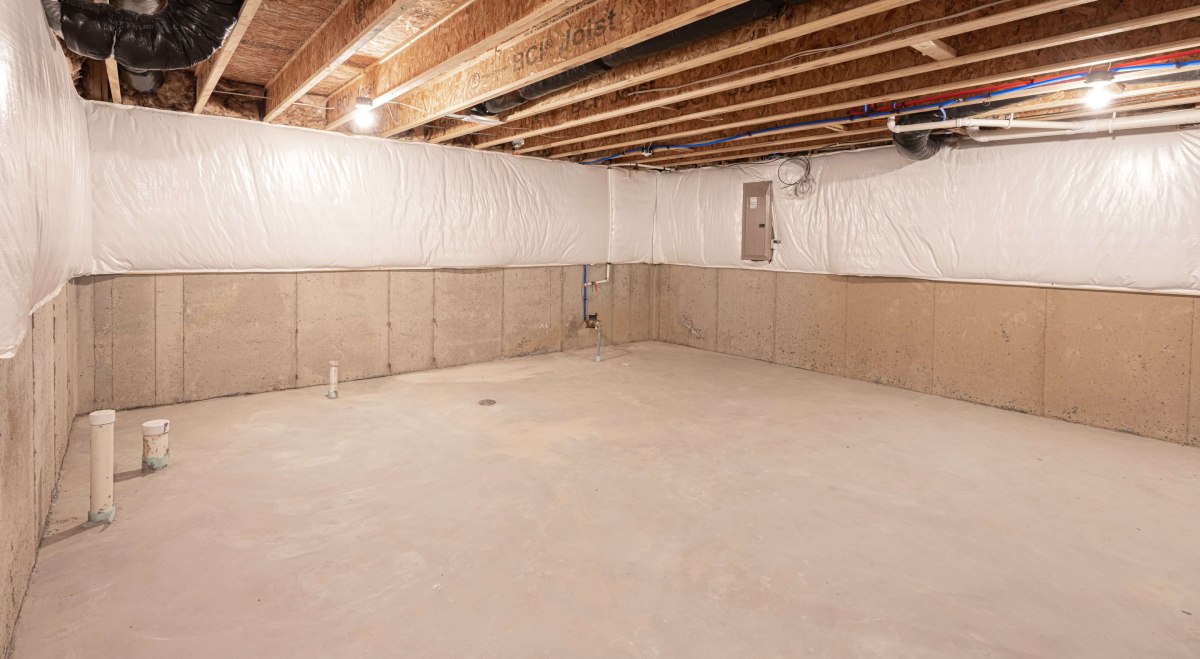 Waterproofed basement